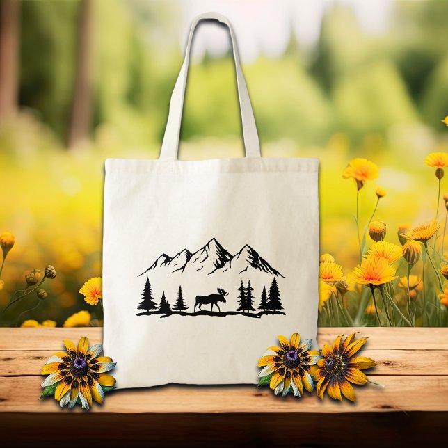 Bolsa Tote Montanhas e Alces  (Criador carregado)