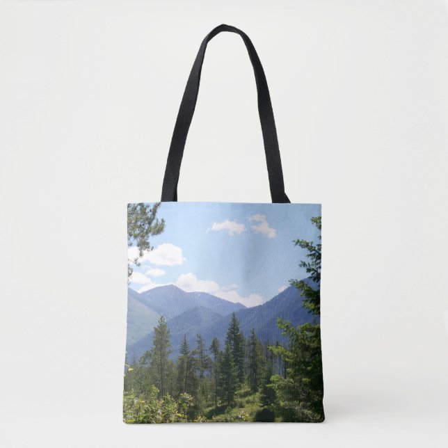 Bolsa Tote Montanhas e Floresta de Montana - Vista Cênnica (Frente)