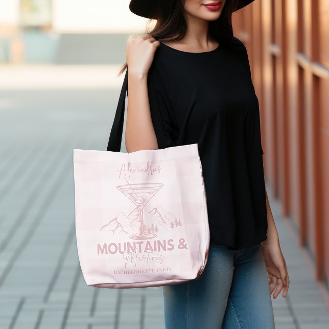 Bolsa Tote Montanhas e Martinis Bachelorette (Criador carregado)
