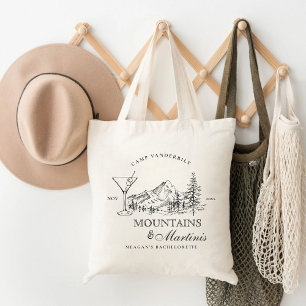 Bolsa Tote Montanhas & Martinis Acampamento Favorito da Noiva