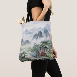 Bolsa Tote Montanhas pintura asiática