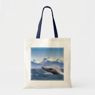 Bolsa Tote Montanhas Quebra da Baía de Glaciar de Baleia, A