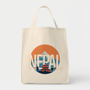Bolsa Tote Monte Everest no Templo do Nepal