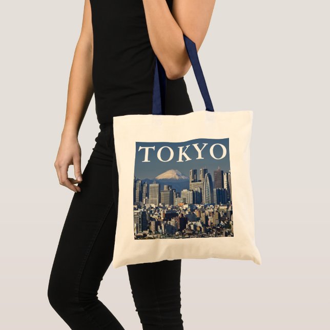 Bolsa Tote Monte Fuji | Distrito de Shinjuku Skyline Tokyo Ja (Frente (produto))