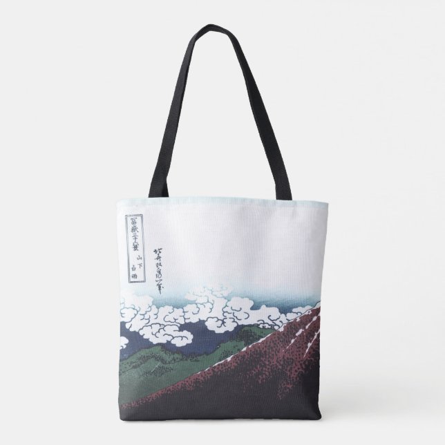Bolsa Tote Monte Fuji Ukiyo-e por Hokusai, japonês (Verso)