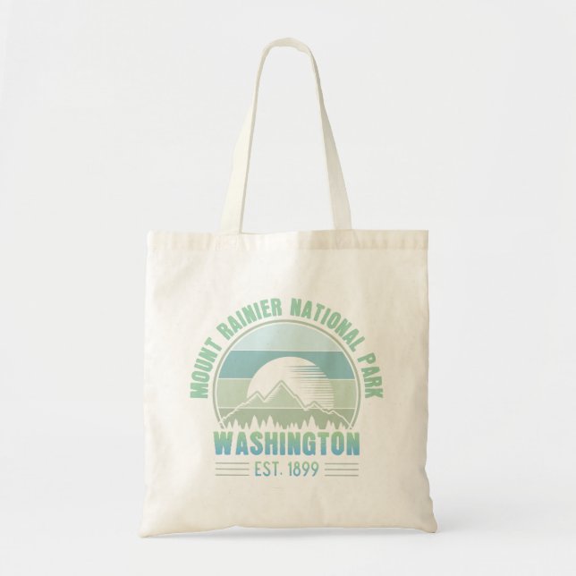 Bolsa Tote Monte Rainier National Park Washington EUA Retro (Frente)