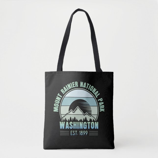 Bolsa Tote Monte Rainier National Park Washington EUA Retro (Frente)