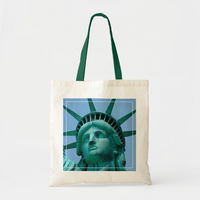 Bolsa Tote Monumentos | Estátua do rosto da liberdade (Frente)