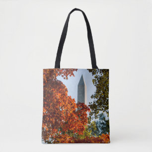 Bolsa Tote Monumentos Monumento de Washington no outono