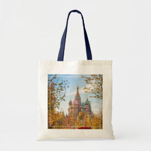 Bolsa Tote Monumentos Ruas. Catedral de Basil em Moscou