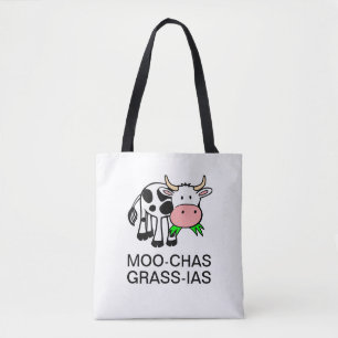 Bolsa Tote Moo-chas Grass-ias (Muchas Gracias)