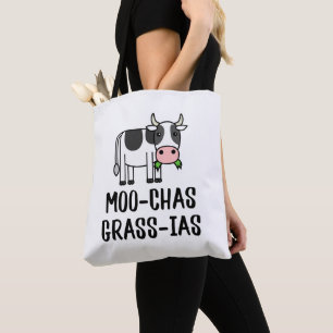 Bolsa Tote Moo-chas Grass-ias, Muchas Gracias dão Vaca