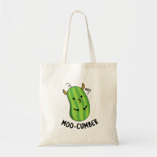 Bolsa Tote Moo-cumber Funny Veggie Cucumber Pun