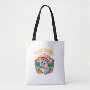 Bolsa Tote Moo Deng, estrela mais bonita da Tailândia, Bouncy