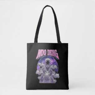 BOLSA TOTE MOO NEGA O FAMOSO BEBÊ PIGMY HIPPO MOODENG