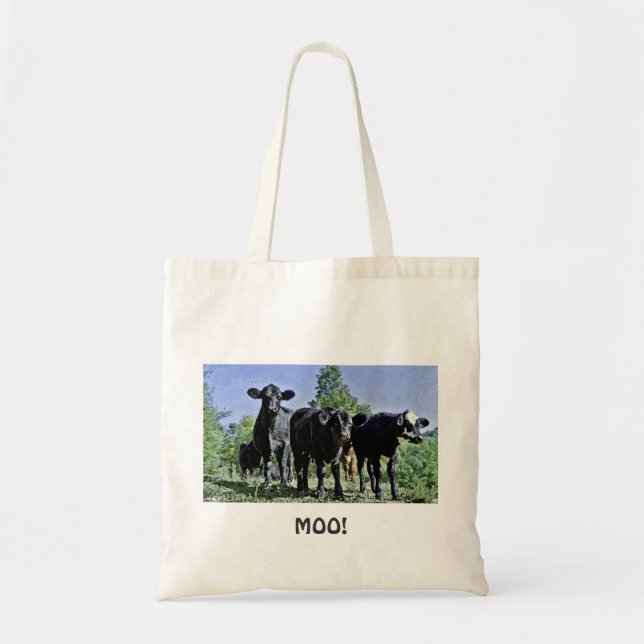 Bolsa Tote MOO! Saco da vaca (Frente)