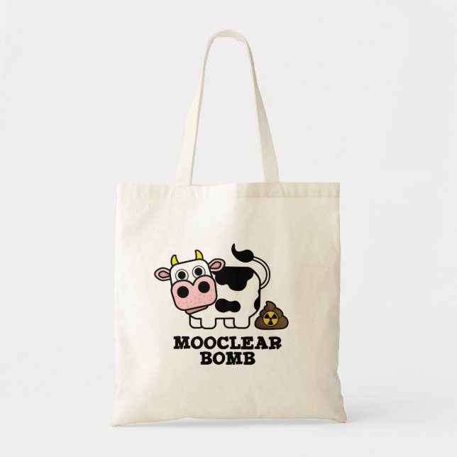 Bolsa Tote Mooclear Bomba Funny Cow Pun (Frente)