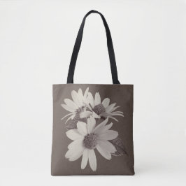 Bolsa Tote Moody Brown Daisy Custom Monogram Chince Style