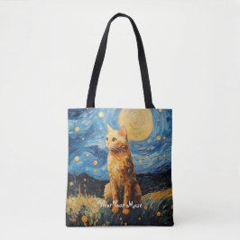 Bolsa Tote Moon Glow Cat Midnight Muse Personalizado
