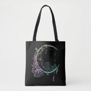Bolsa Tote Moon Gótico Gótica do Crescente Wicca