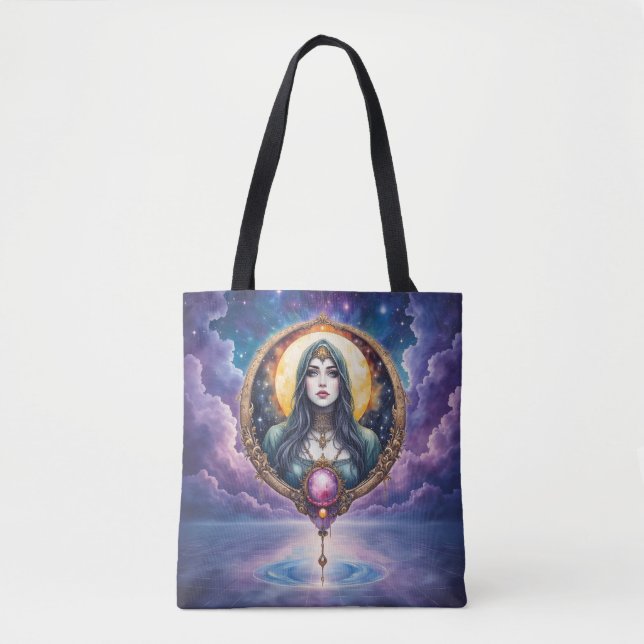 Bolsa Tote Moonbound Dreamkeeper – Guardian of the Night.   (Frente)
