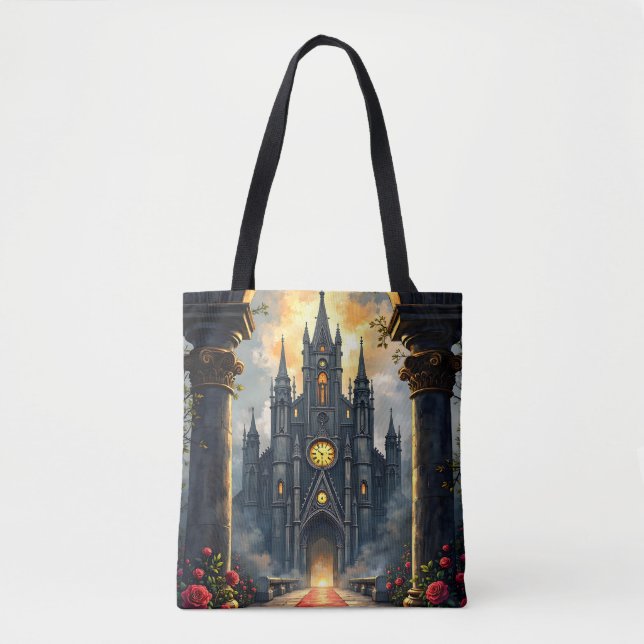 Bolsa Tote Moonlit Aisle of Eternal Vows –Gothic Wedding Gate (Frente)