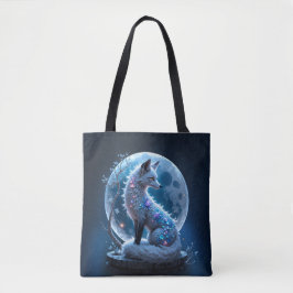 Bolsa Tote Moonlit Crystal Fox – Guardian of Silent Dreams. 