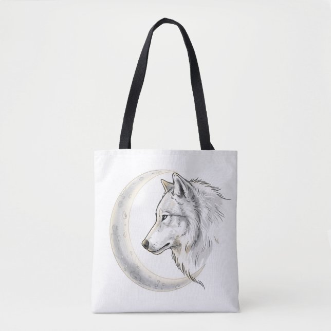 Bolsa Tote Moonlit Howl: Carregar o Espírito, Viva o Dia (Frente)