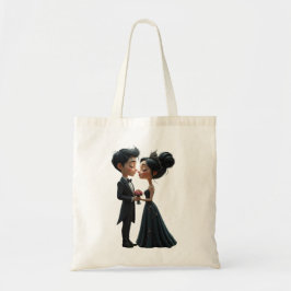 Bolsa Tote Moonlit Vows – A Cute Gothic Wedding Moment. 