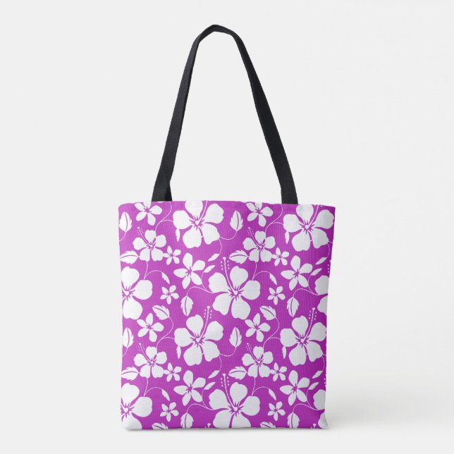 BOLSA TOTE MORANGO HULA HAWAIANA (HIBÍSCIMO) (Verso)