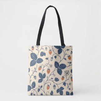 Bolsa Tote Morango Silvestre Ledger Botânicos Vintage 