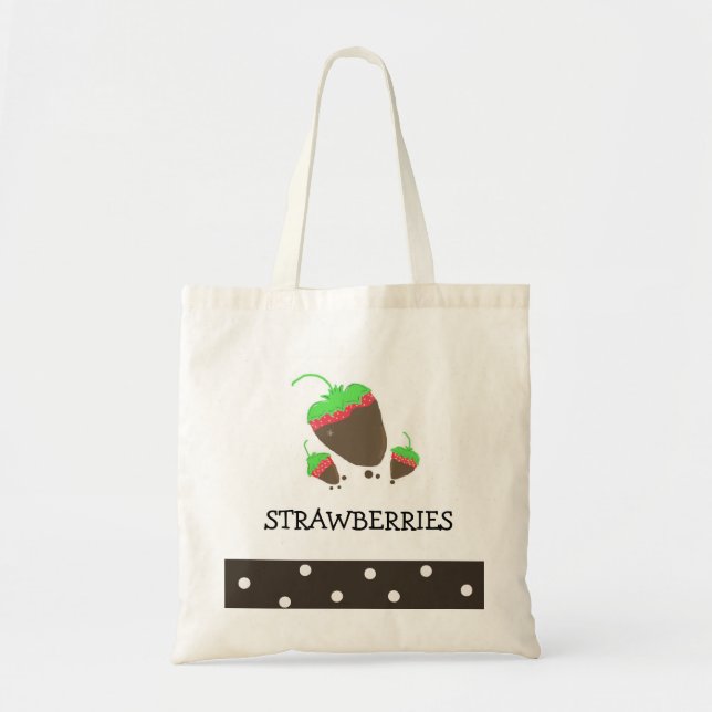 Bolsa Tote Morangos Cobertos com Chocolate (Frente)
