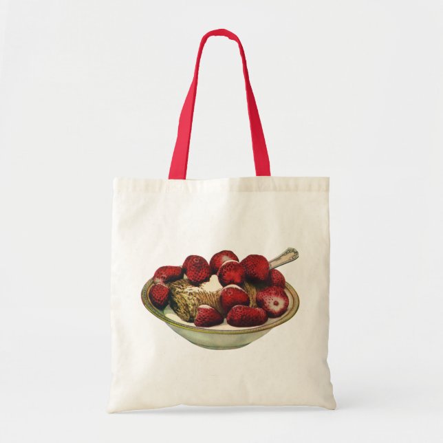 Bolsa Tote Morangos Comidas saudáveis (Frente)