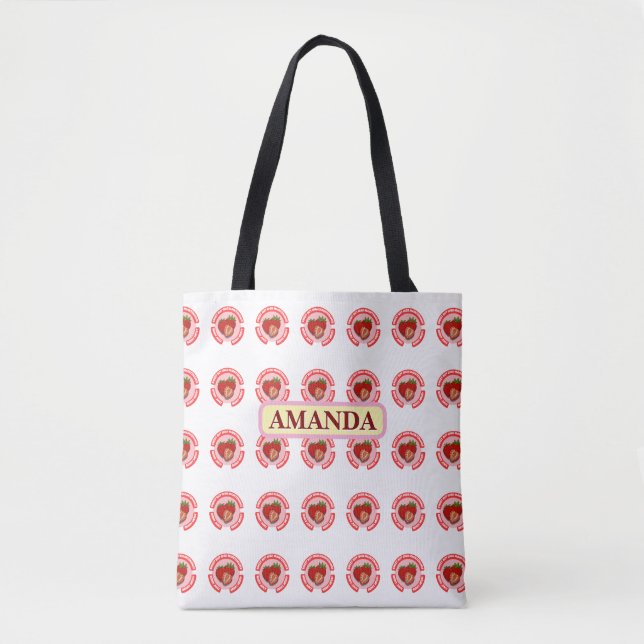 Bolsa Tote Morangos Doces e Suculentos Fruta de Verão  (Frente)