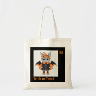 Bolsa Tote Morcego bonitinho do Halloween em disfarce Truqu