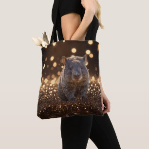Bolsa Tote Morcego De Bebê Castanho Na Blisa Brown Bokeh,