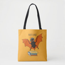 Bolsa Tote Morcego Leitor | Bibliotecário Caprichoso com Livr