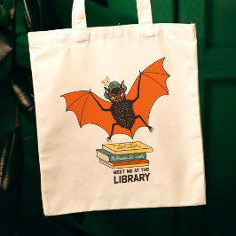 Bolsa Tote Morcego Leitor | Bibliotecário Caprichoso com Livr