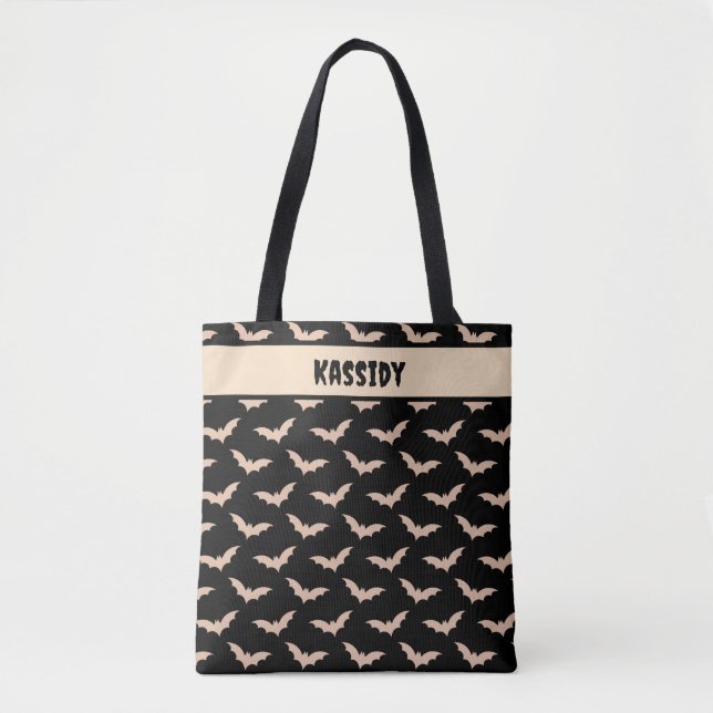Bolsa Tote Morcegos de Halloween (Frente)