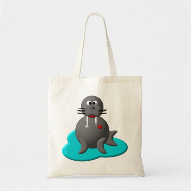 Bolsa Tote Morsa cúbica em água (Frente)