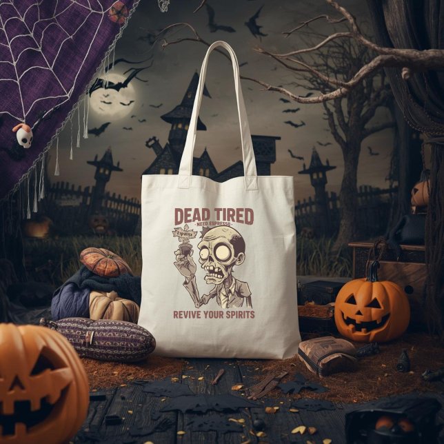 Bolsa Tote Morto Coffee De Zombie Salloween Espresso Precisa  (Criador carregado)