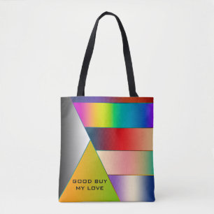 Bolsa Tote MOSAIC stripes triângulos gradientes I + suas idei