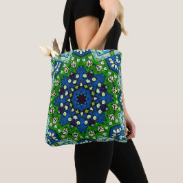 Bolsa Tote Mosaico Blue Hippie Boho Mandala