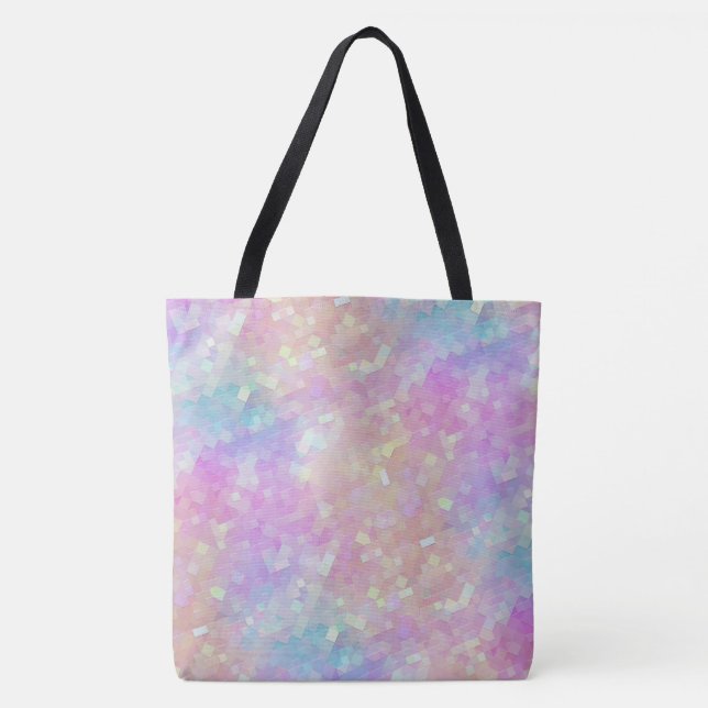 Bolsa Tote mosaico brilho holográfico : (Frente)