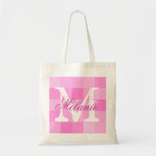 Bolsa Tote Mosaico cor-de-rosa conhecido personalizado da
