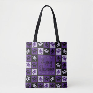 Bolsa Tote Mosaico de bruxas do Halloween
