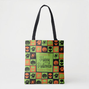 Bolsa Tote Mosaico de Halloween