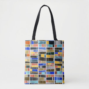 Bolsa Tote Mosaico de vidro abstrato: textura de alta resoluç