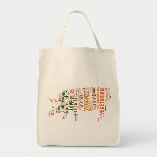 Bolsa Tote Mosaico do Vegan (Frente)