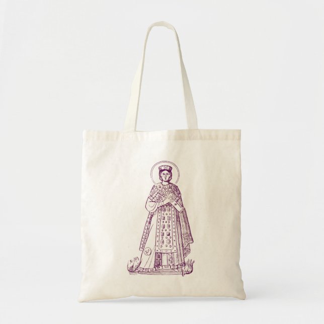 Bolsa Tote mosaico grego de Santa Inês de Roma (Frente)